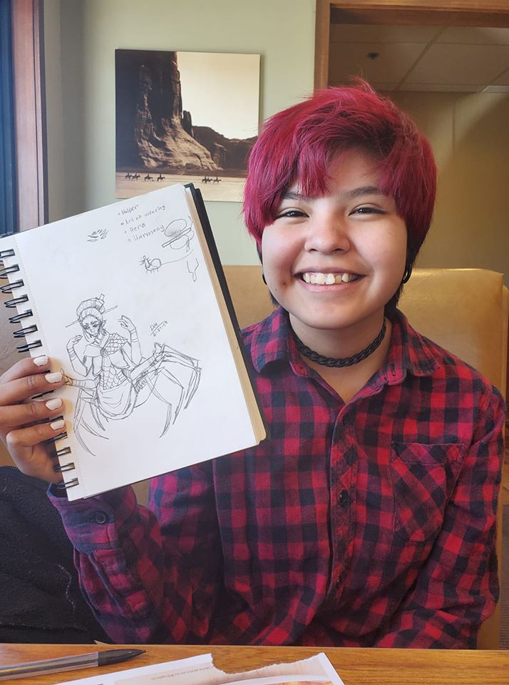 hope showing her drawing