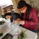 prepping wild onions
