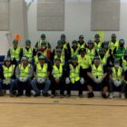 Group of CERT trainees wearing safety vests at a training.