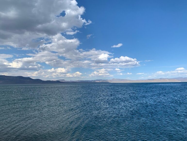The blue waters of Kooyooe Pa’a Panunadu, or Pyramid Lake, the site of the "Journey of a Water Protector" event.