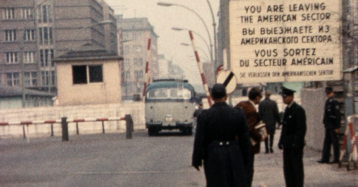 Check Point Charlie Berlin German English Sign