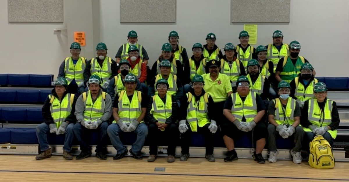 Group of CERT trainees wearing safety vests at a training.